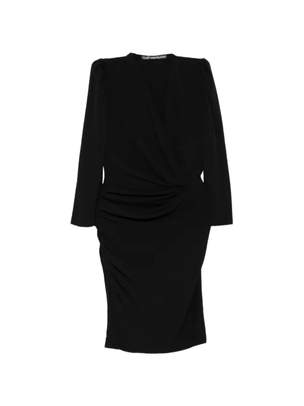 balenciaga asymmetric dress Pre-Owned Draped Midi | Black made in portugal