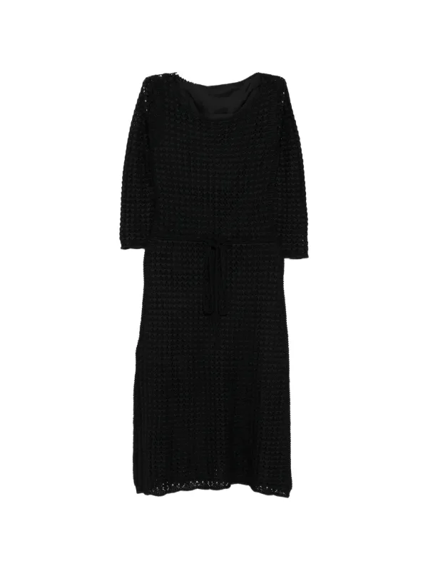 prada crochet dress Pre-Owned Silk | Black Fullybooked online Bubble Dress Blue where can I get a dress I can breastfeed in these versatile espadrilles pair Style:SP26124