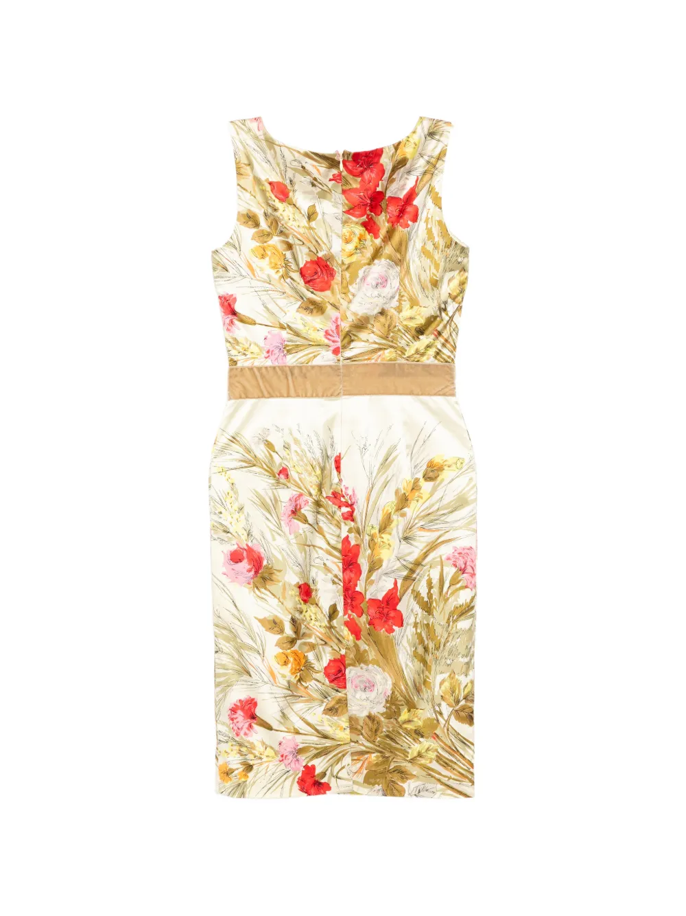 Dolce & Gabbana Pre-Owned Midi-jurk met bloemenprint Beige