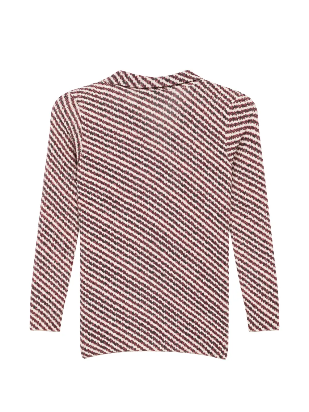Bottega Veneta Pre-Owned Gestreepte zijden polotop Zwart