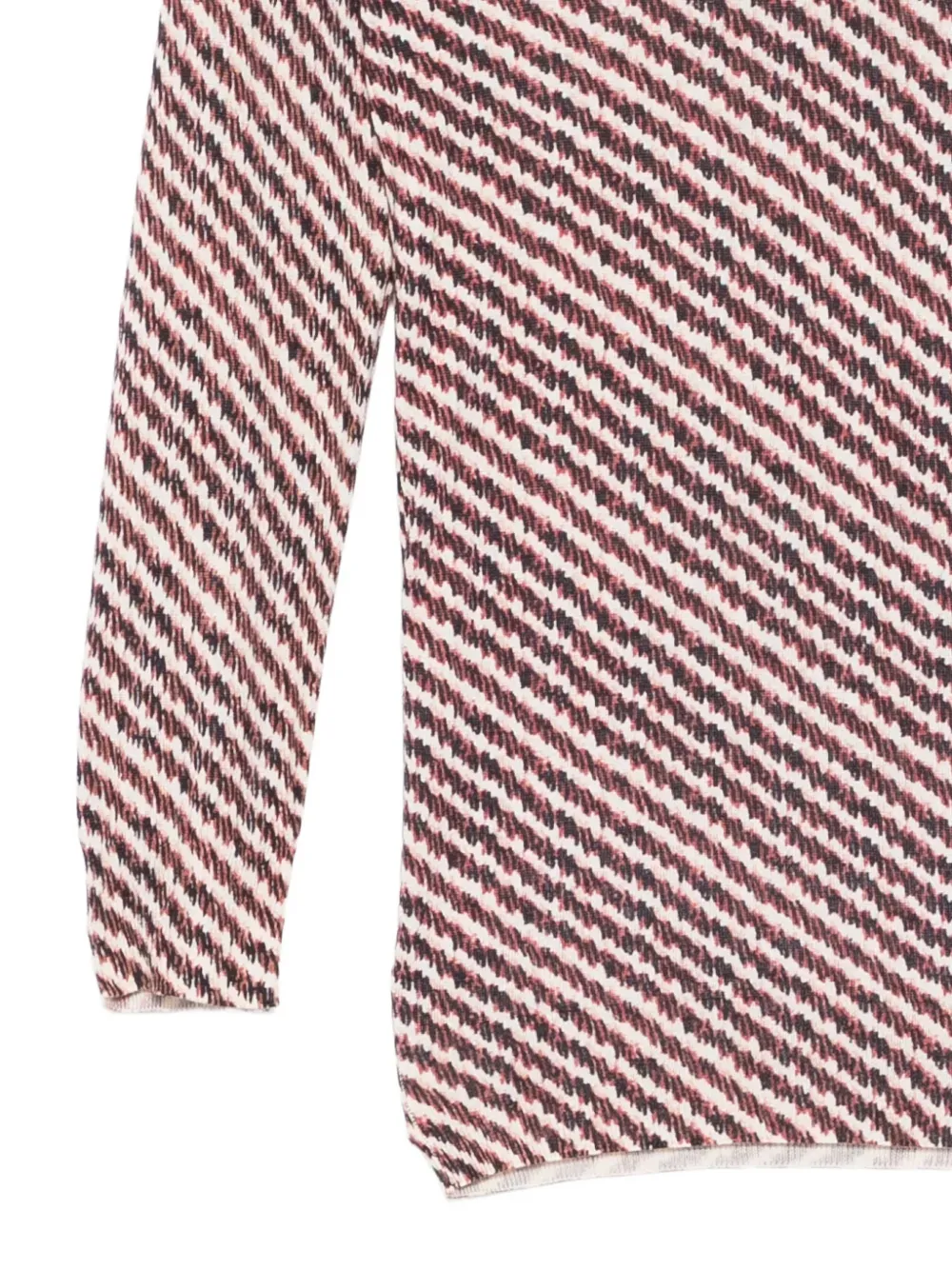 Bottega Veneta Pre-Owned Gestreepte zijden polotop Zwart