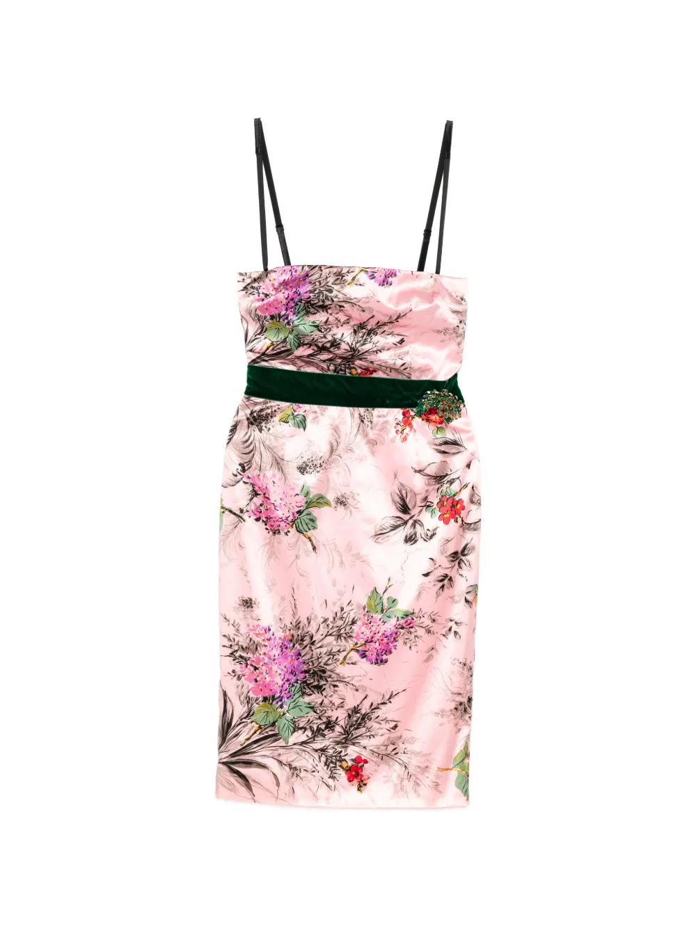 Dolce & Gabbana Pre-Owned floral silk midi dress - Rosa