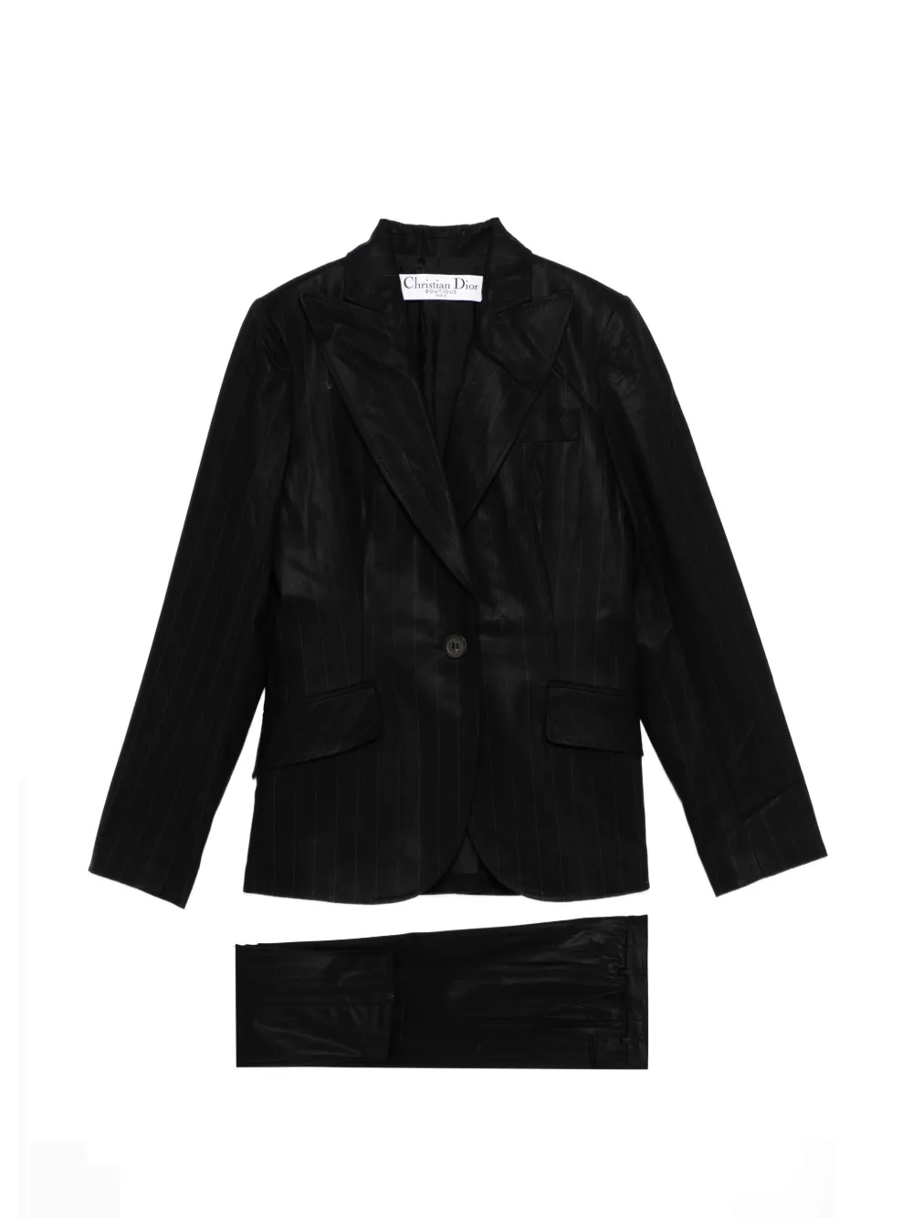 Christian Dior Pre-Owned Wool Pinstripe Suit Set - Nero