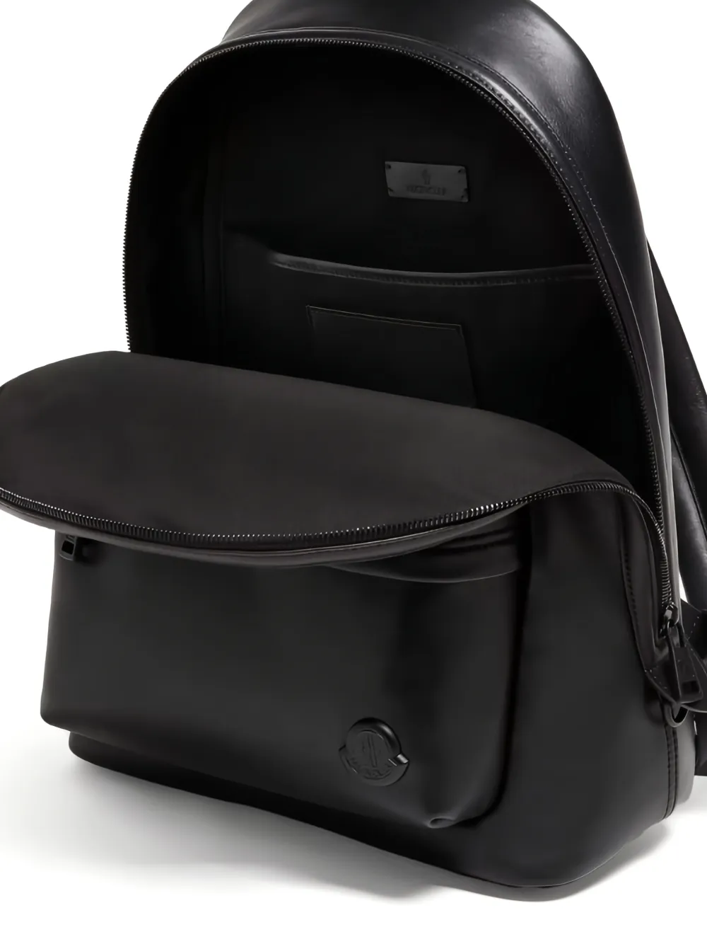 Moncler Carlo leren rugzak Zwart