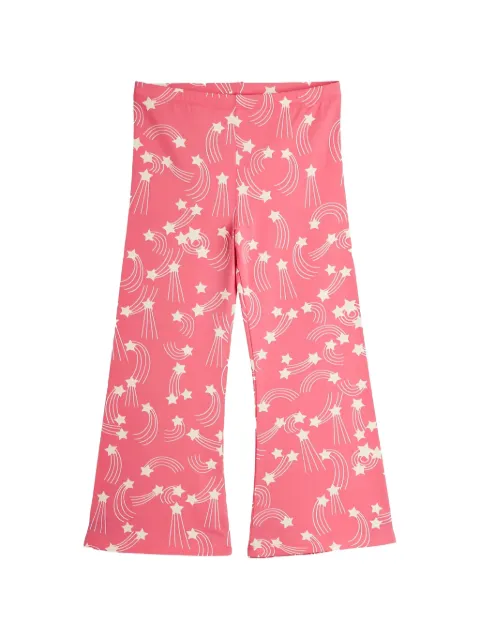 Mini Rodini shooting-star-print flared trousers