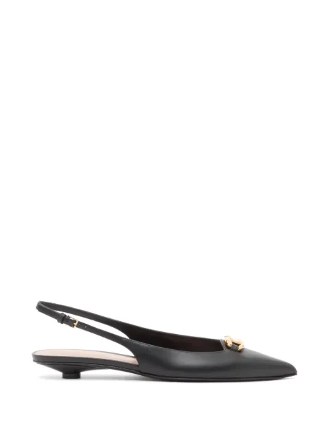Valentino Garavani VLogoThe Bold Edition calfskin slingback ballerinas 20mm