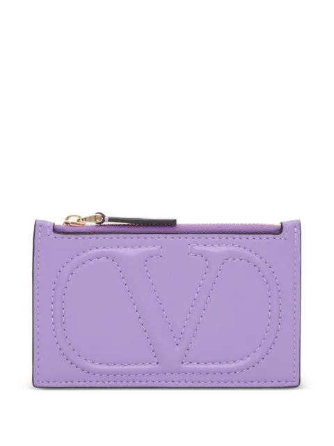 Valentino Garavani VLogo Walk zip card holder in nappa