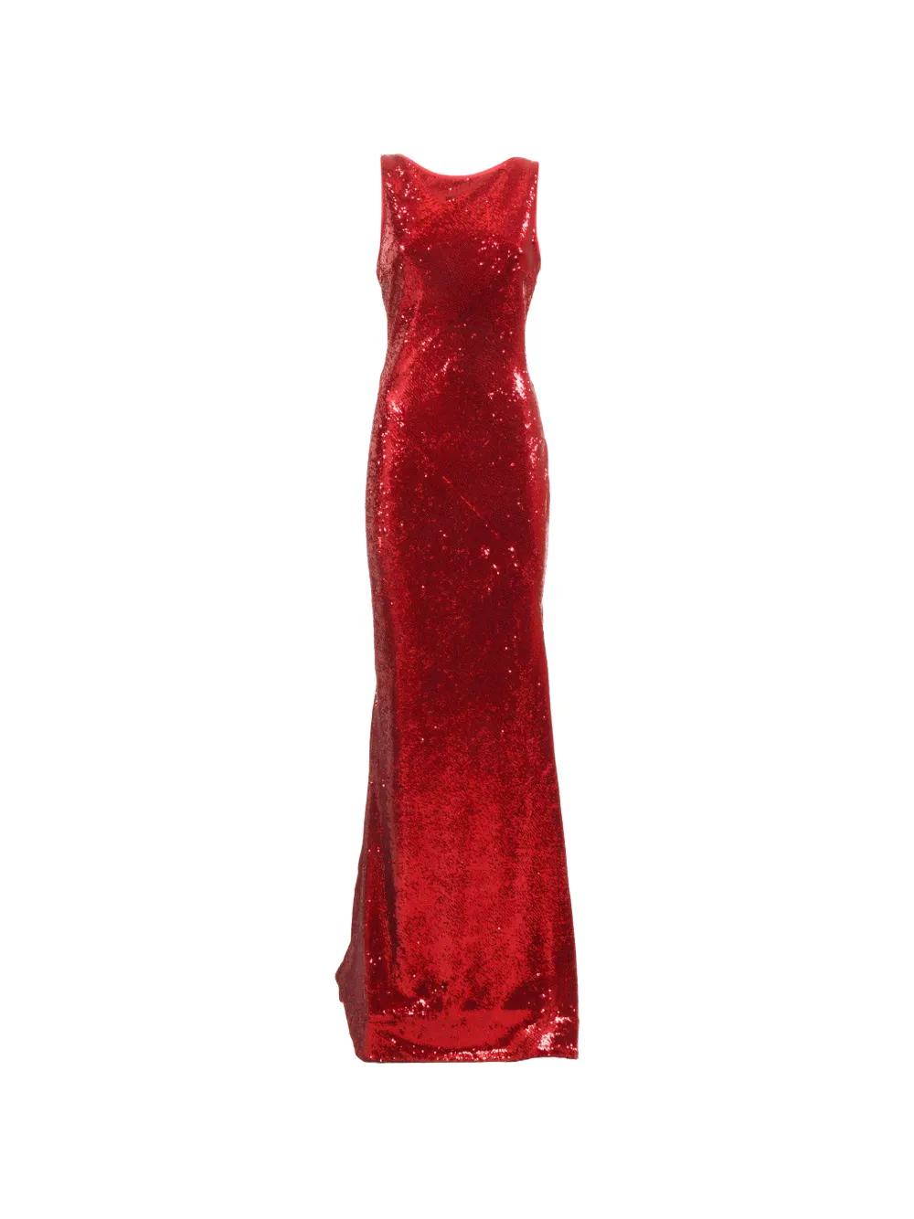 Clips sequin-embellished sleeveless gown - Rosso
