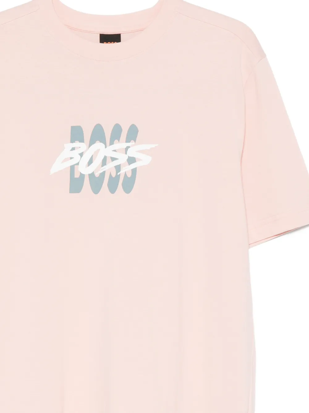 BOSS T-shirt met logoprint Roze