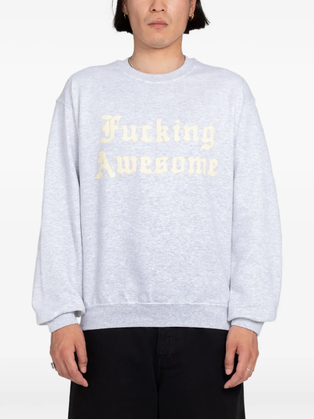 Fucking Awesome Ancient Script sweatshirt | Grey | Image 1