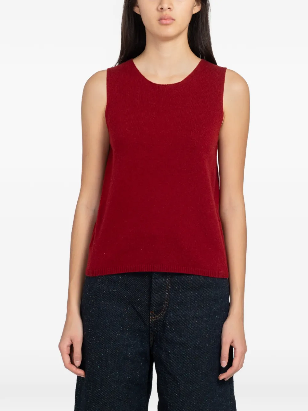 MINIMUM Auburns knitted gilet - Rosso