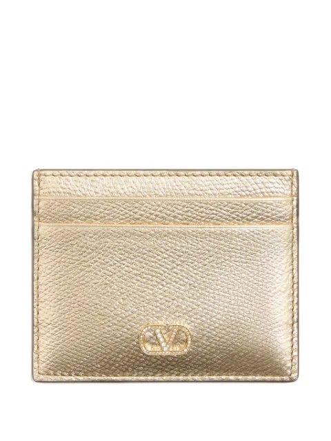 Valentino Garavani tarjetero VLogo Signature de piel de becerro granulada
