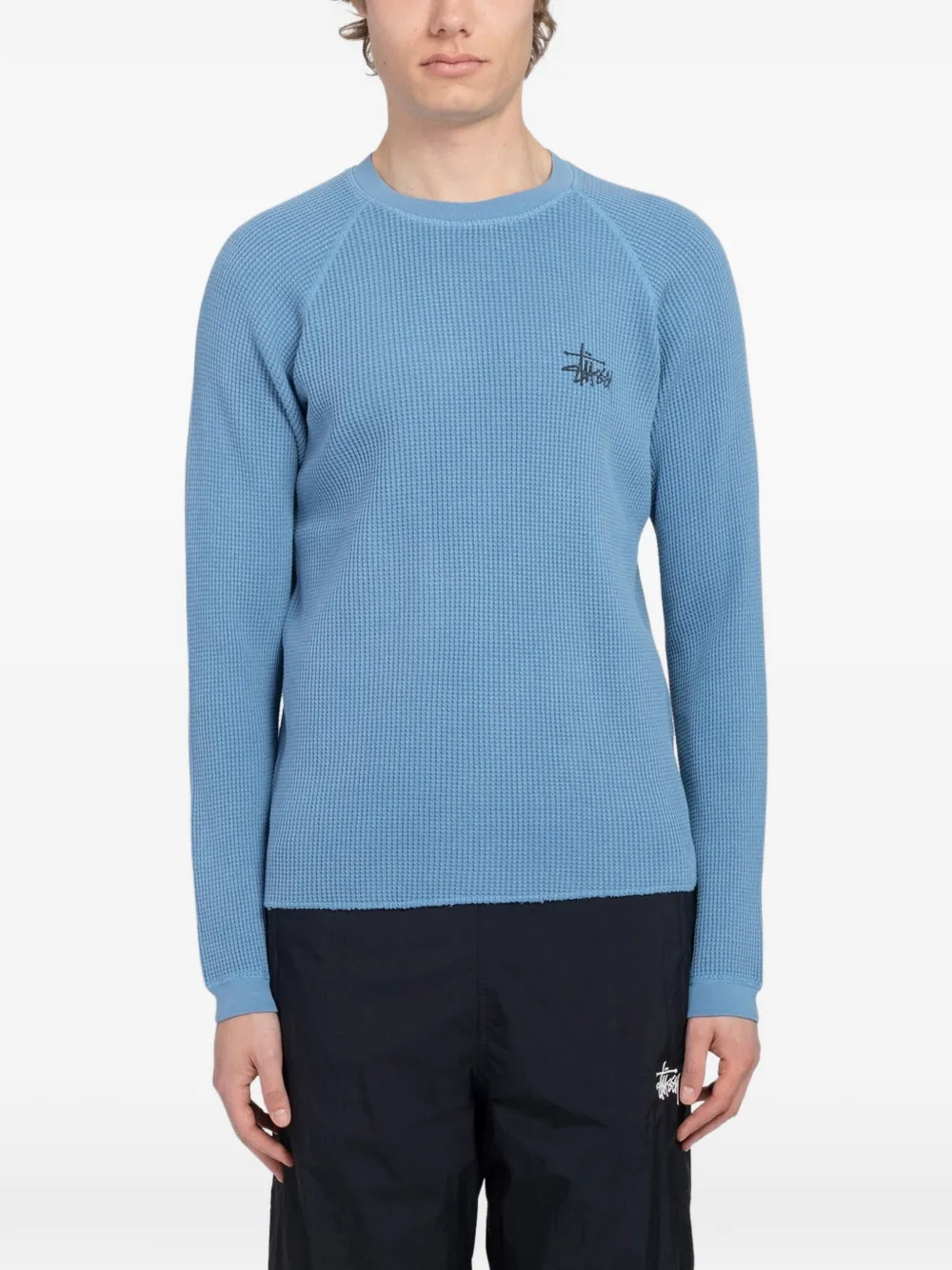 Stüssy waffle-knit sweater - Blu