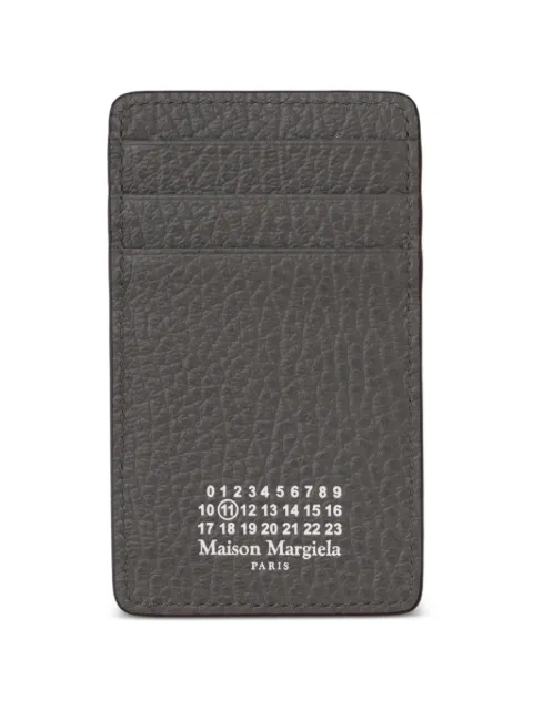 Maison Margiela logo-print grained card holder