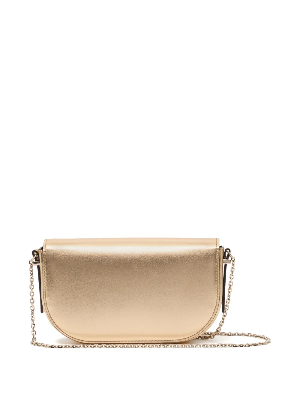 Valentino Garavani VLogo Walk metallic nappa buidel met ketting Goud