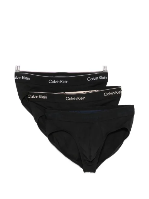 Calvin Klein logo-waistband briefs (set of three)