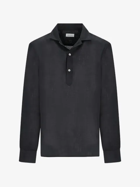 Tagliatore half-placket long-sleeve shirt
