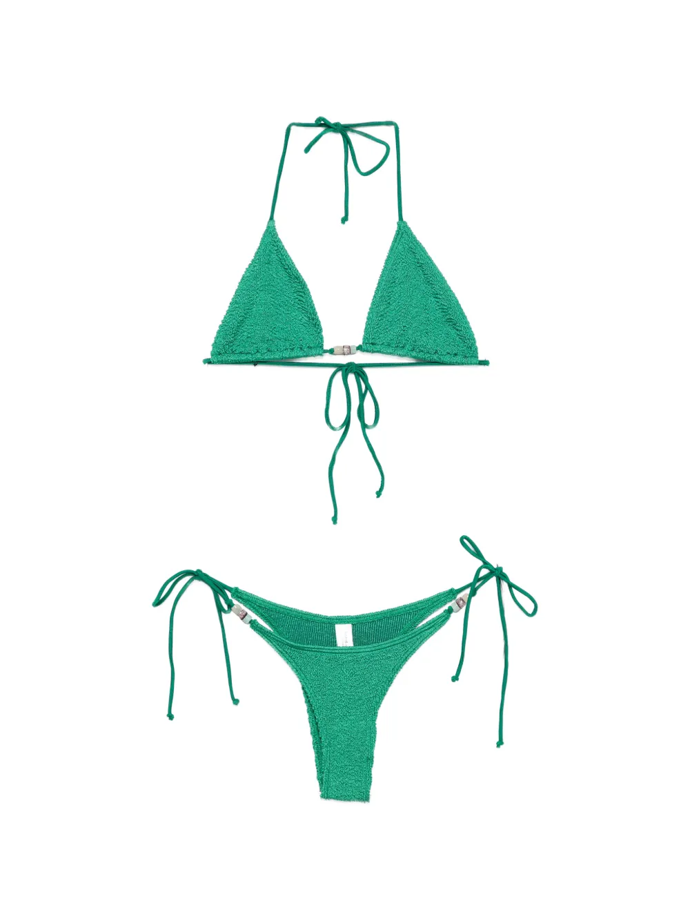 Bond-eye Ingrid beaded triangle bikini - Verde