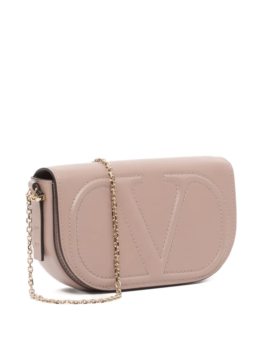 Valentino Garavani VLogo Walk kalfsleren buidel Beige