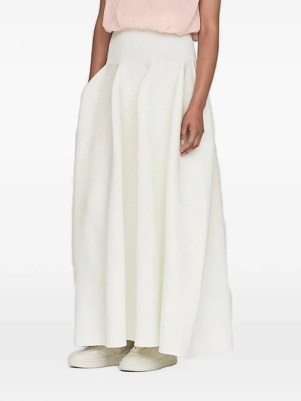CFCL Pottery flared maxi skirt - Bianco