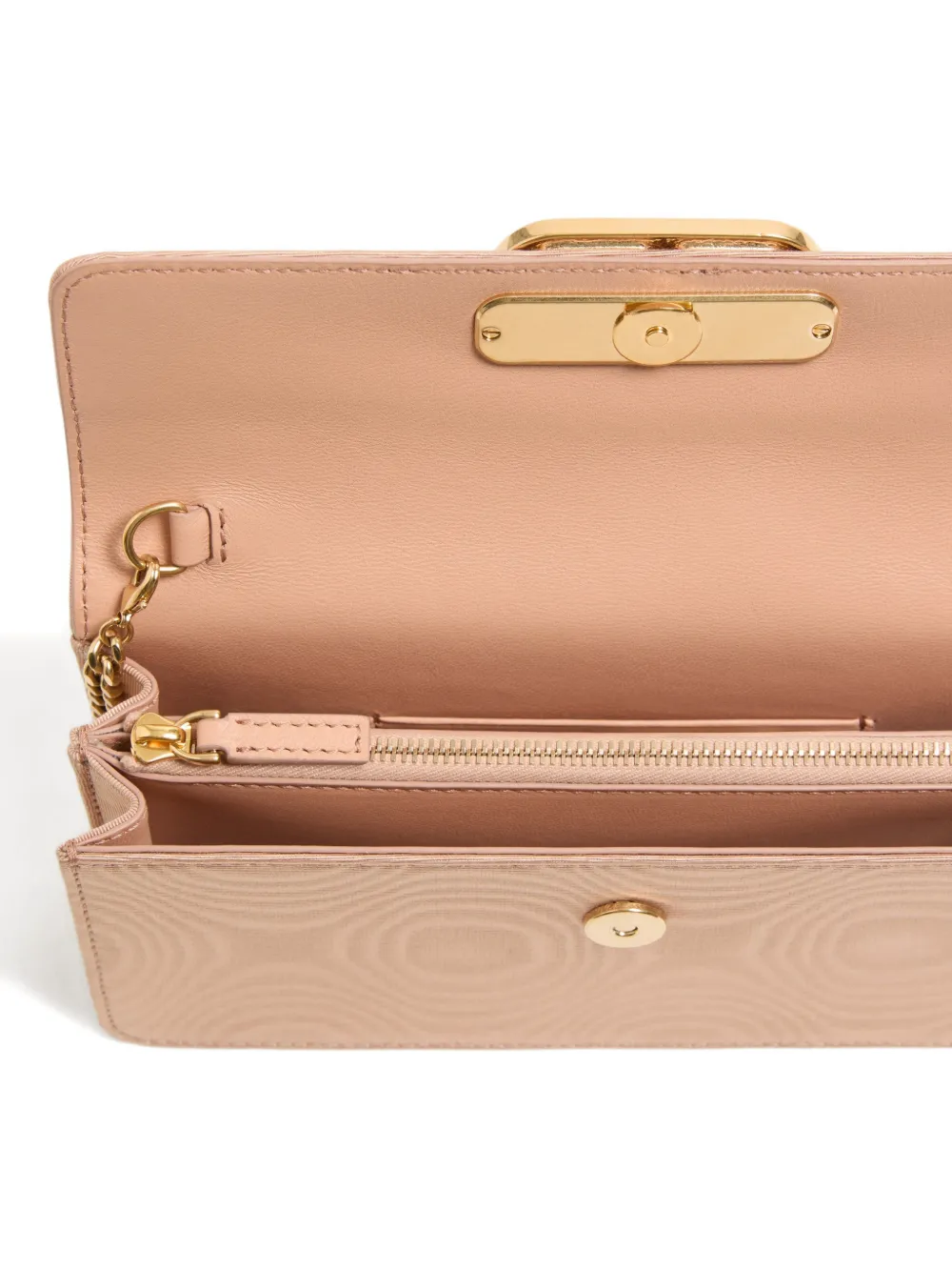 Valentino Garavani VLogo Signature portemonnee van Moiré stof met verfraaid logo Roze