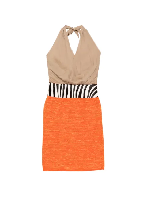 Dolce & Gabbana Pre-Owned zebra printed colour-block dress