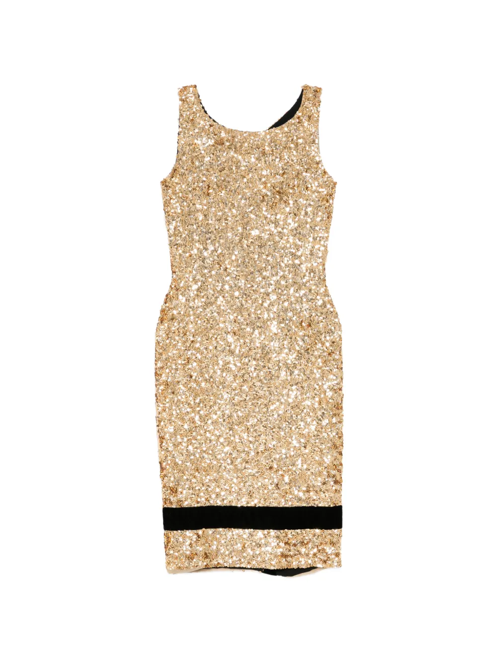 Dolce & Gabbana Pre-Owned sequined velvet-trim dress - Giallo