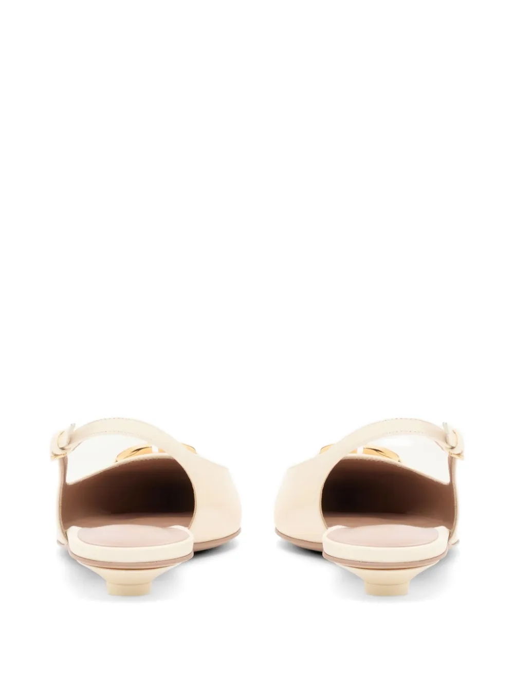 Valentino Garavani VLogo The Bold Edition kalfsleren slingback ballerina's 20mm Beige