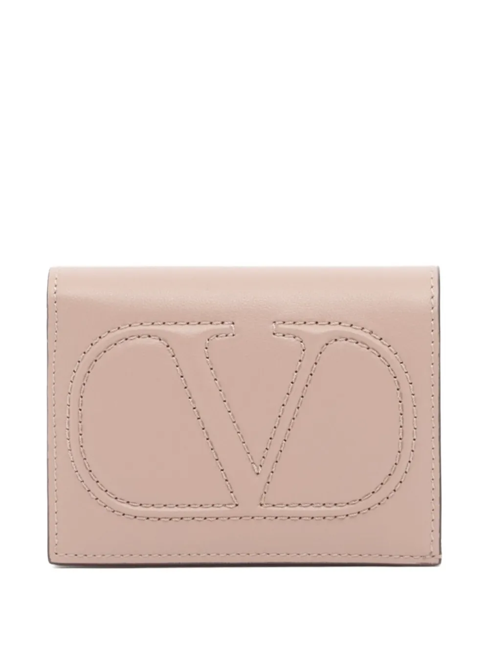 Valentino Garavani Portafoglio VLogo piccolo in pelle di vitello - Rosa