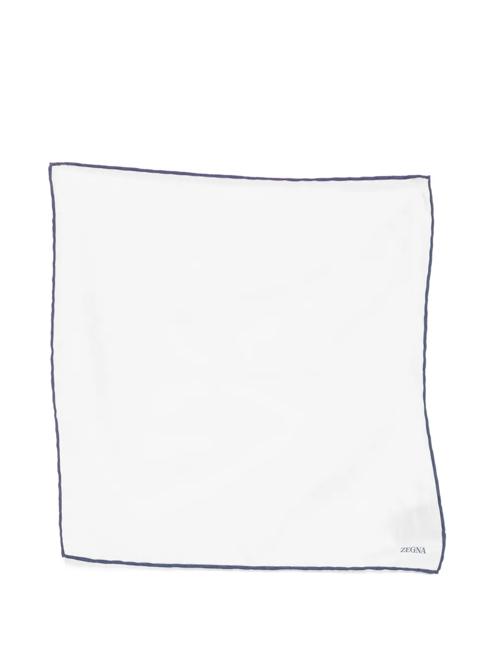 Zegna logo-print pocket square - Weiß