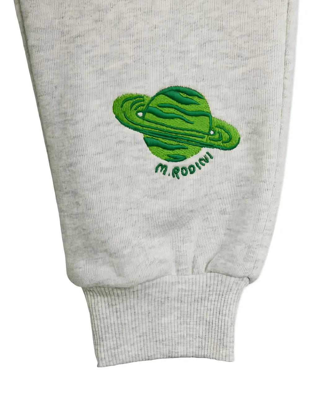 Mini Rodini Trainingsbroek met geborduurde planeet Grijs