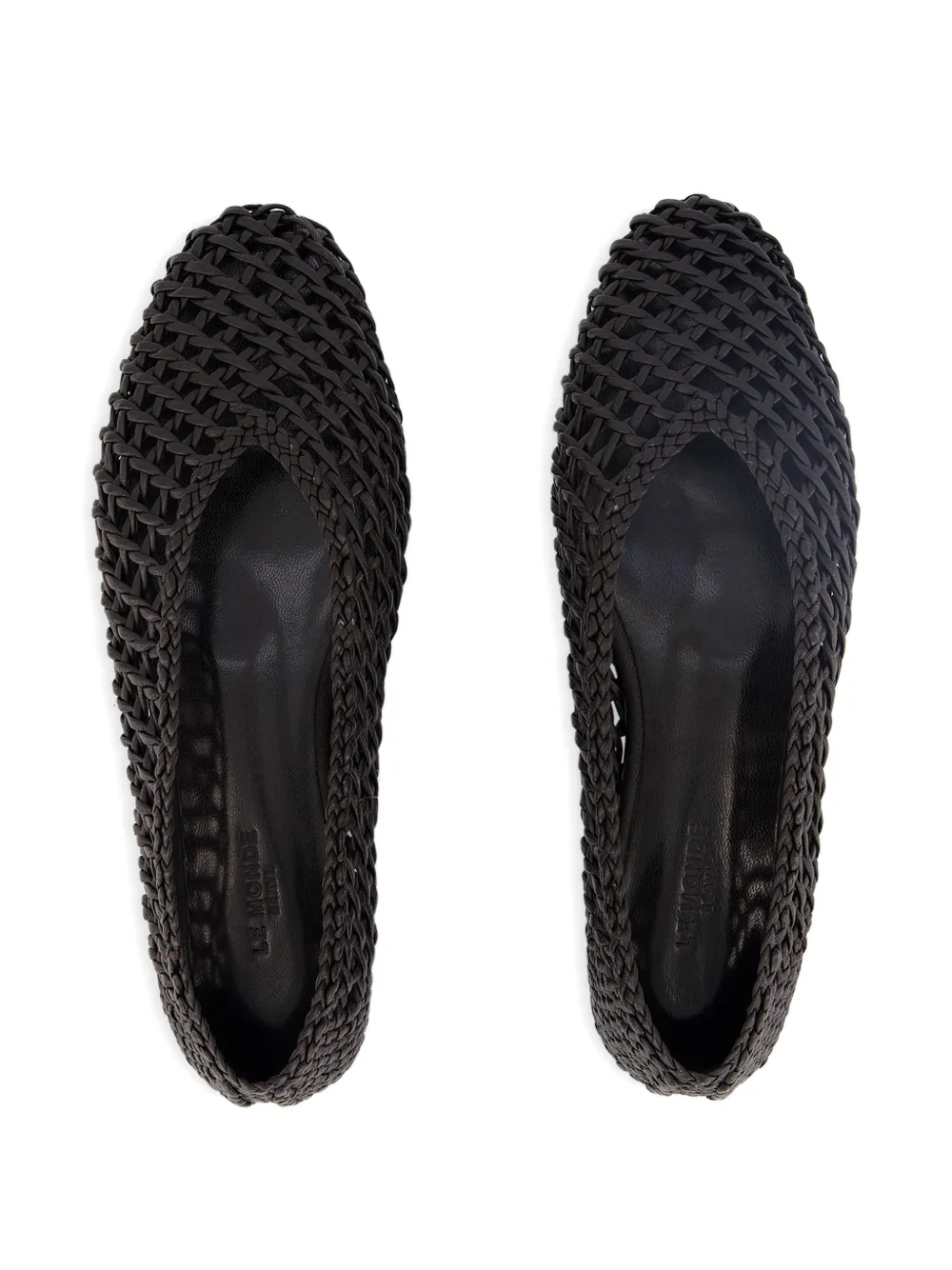 Le Monde Beryl Regency knotted leather ballet flats Bruin