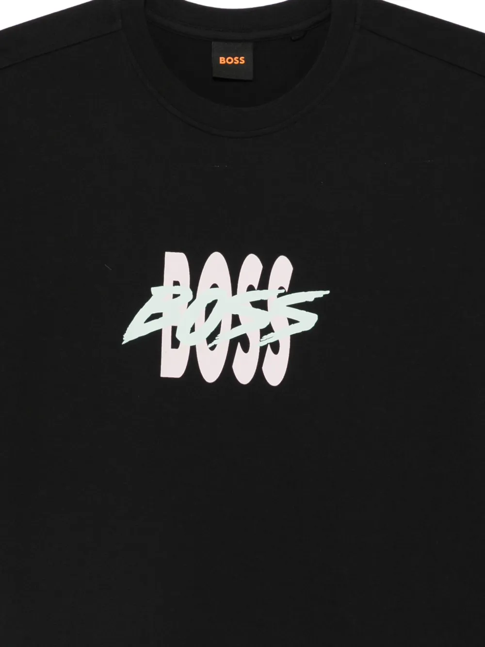 BOSS T-shirt met grafische print Zwart
