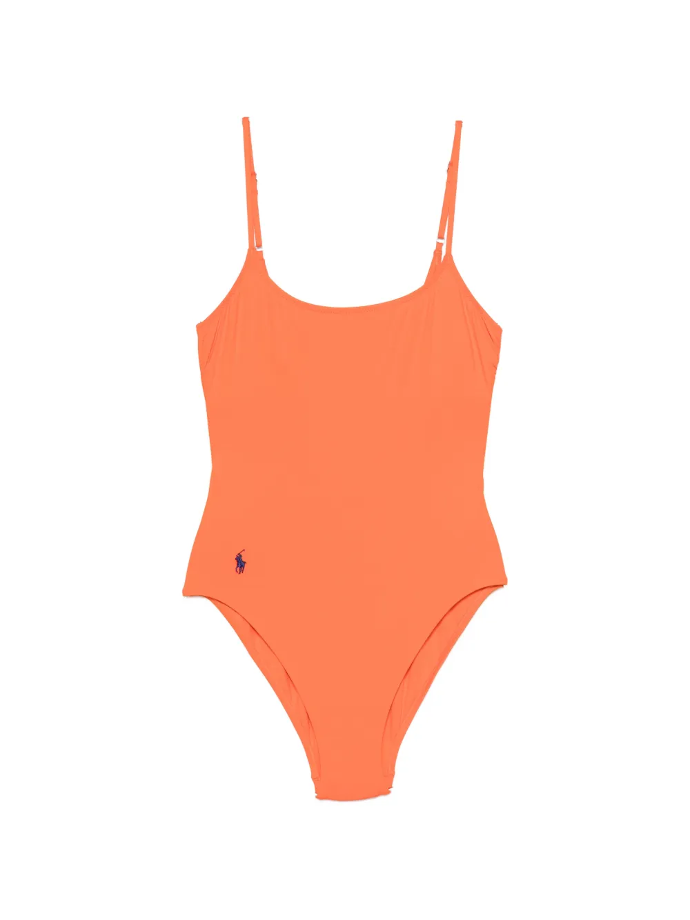 Polo Ralph Lauren logo-embroidered scoop-neck swimsuit - Orange