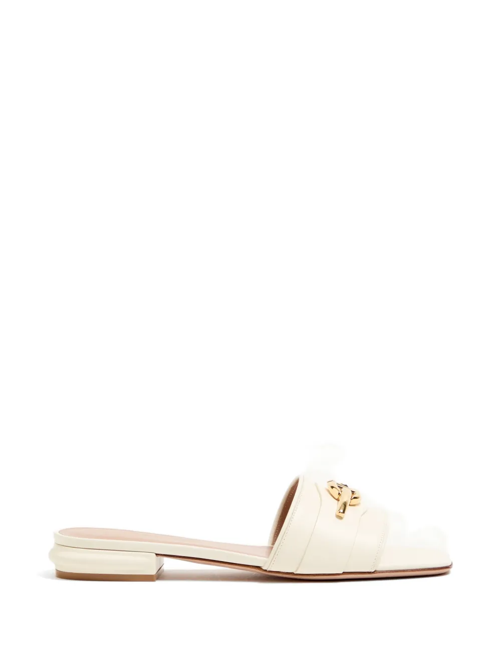 Valentino Garavani VLogoThe Bold Edition Slide sandals in calfskin 20mm - Bianco