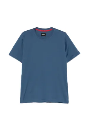 Prada Triangle Logo Cotton t-shirt | Blue | FARFETCH
