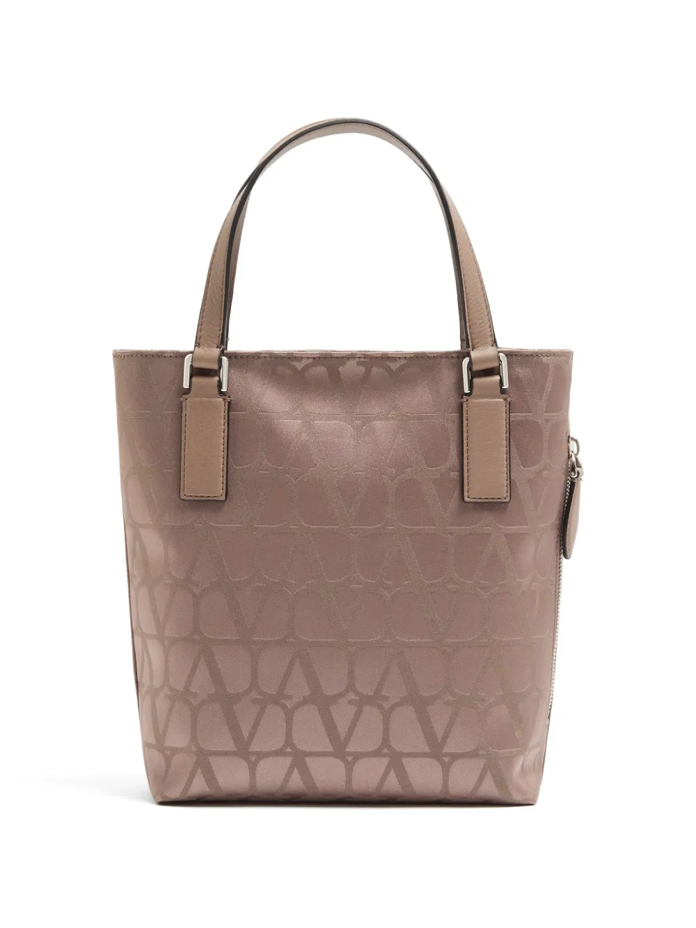  Valentino Garavani Mini Sac Toile Iconographe En Tissu Technique Avec Détails En Cuir - Tons Neutres 