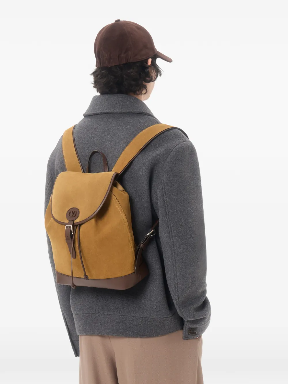 Valentino Garavani Antibes suède rugzak Beige