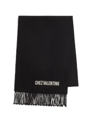 Valentino Garavani エンブロイダリー ウール＆カシミアスカーフ
