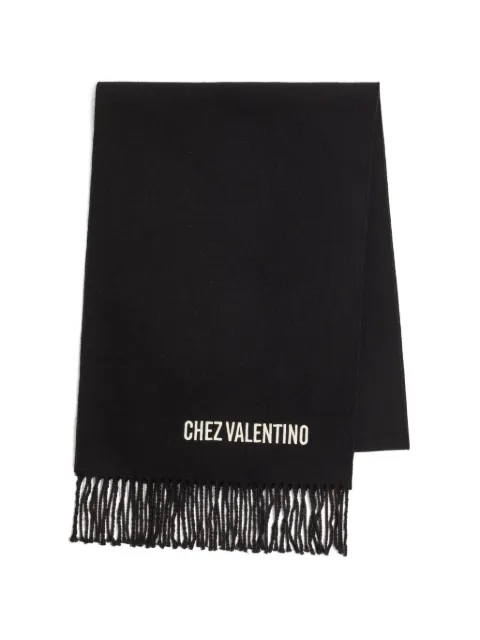 Valentino Garavani wool scarf with VLogo embroidery