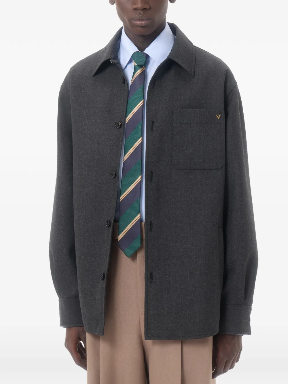 Valentino Garavani Valentie zijden stropdas met jacquard Blauw