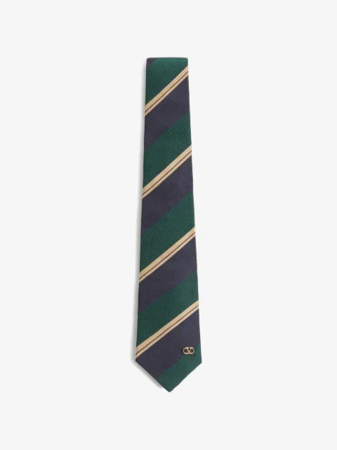 Valentino Garavani Valentie jacquard regimental silk tie