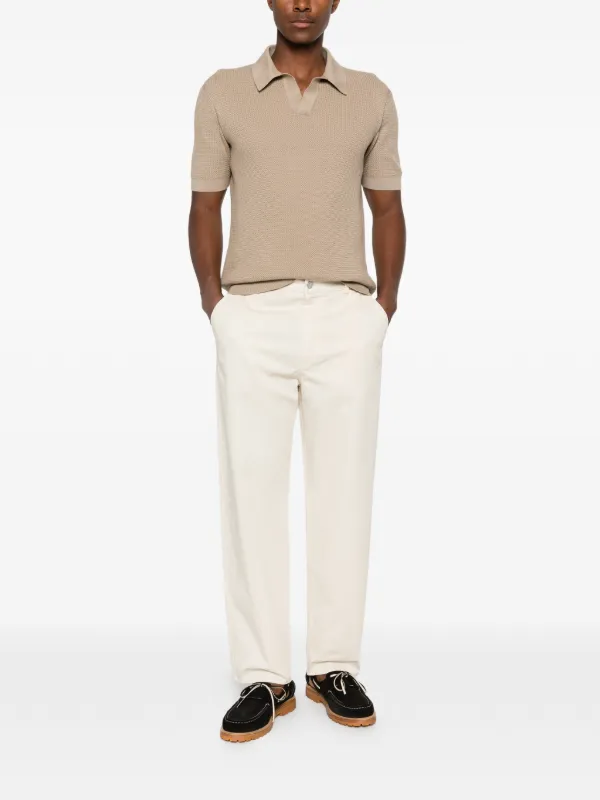 ZEGNA ポロシャツ ベージュ 46 Zegna Premium ポロシャツ | ニュートラル | FARFETCH JP