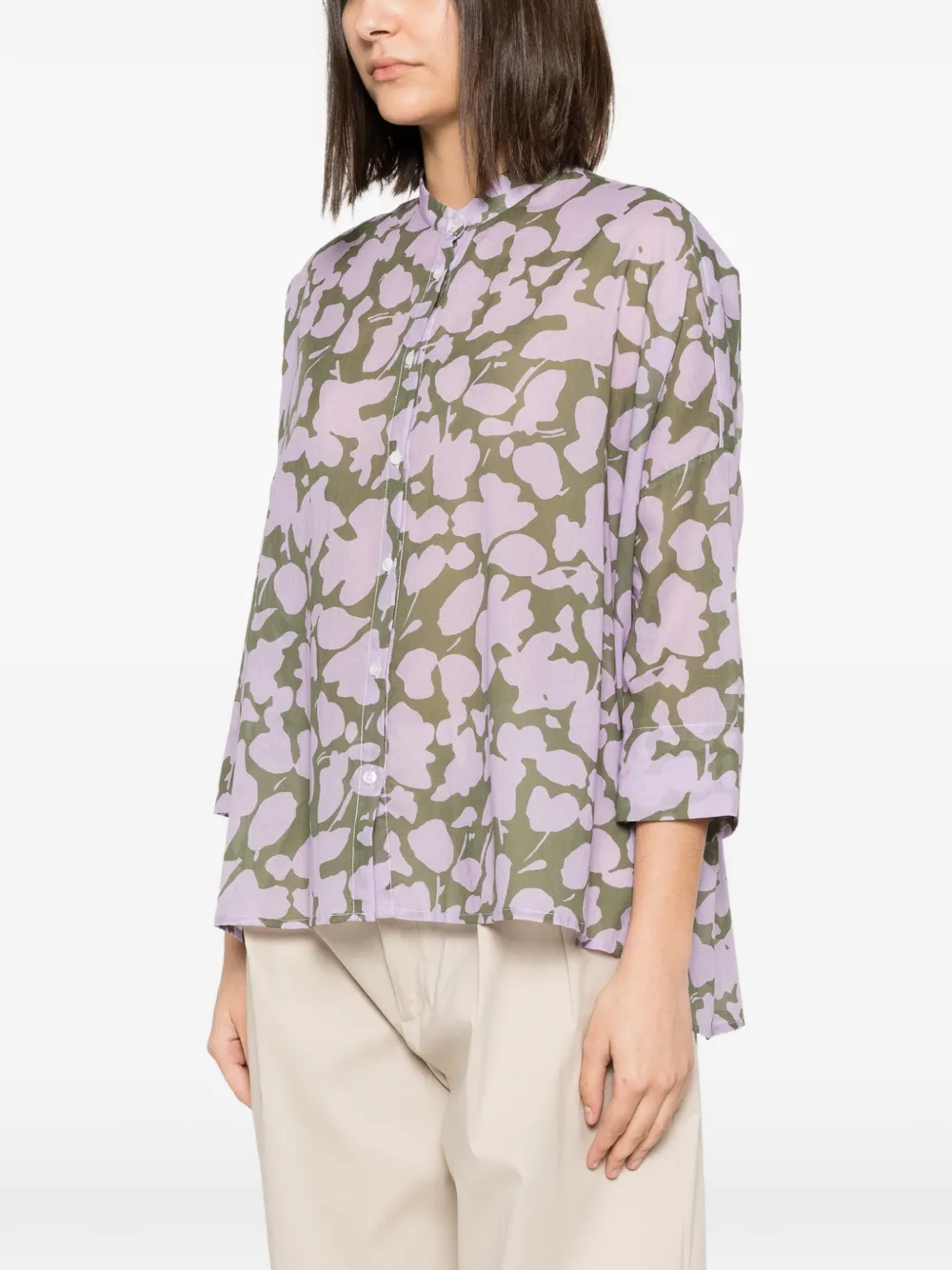  Why Ci Camisa Con Botones - Morado 