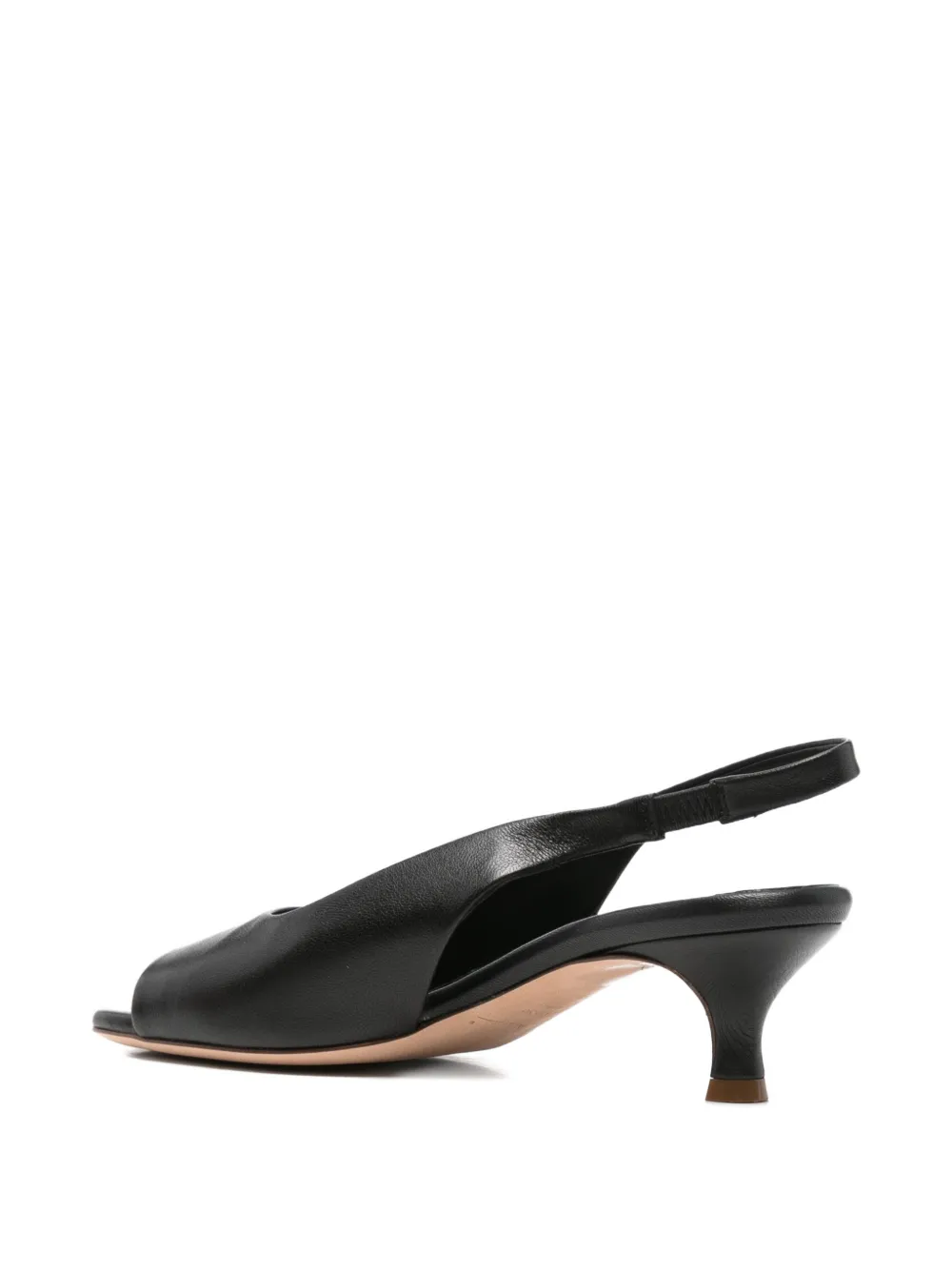 lorena paggi Slingback pumps met open neus Zwart