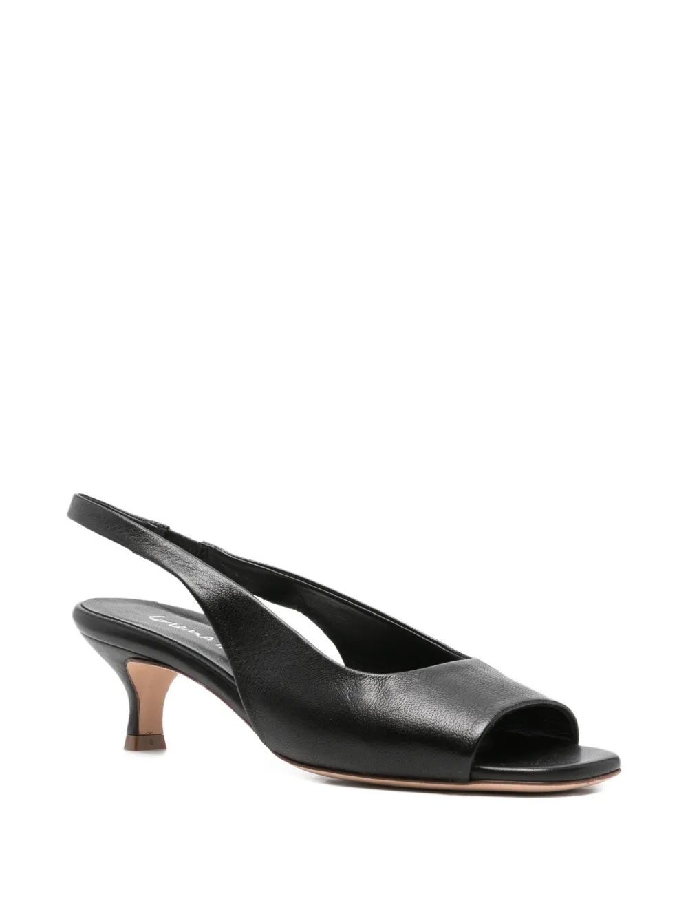 lorena paggi Slingback pumps met open neus Zwart