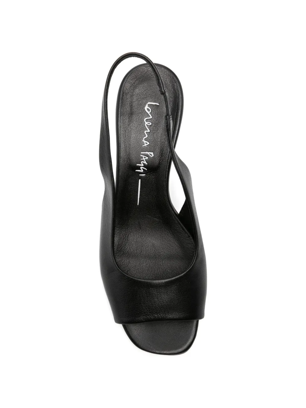 lorena paggi Slingback pumps met open neus Zwart