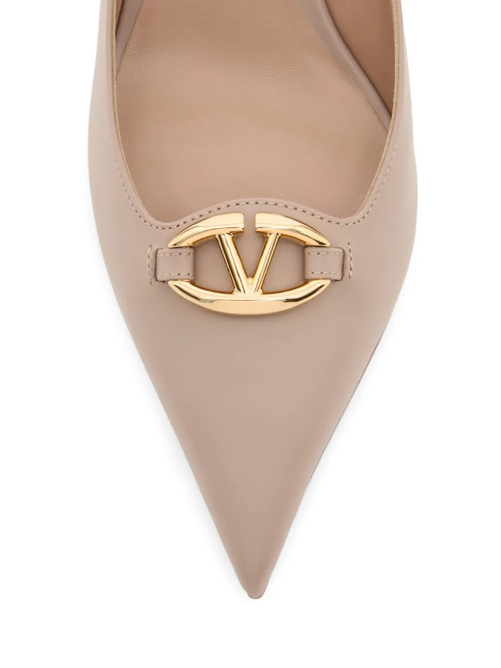 Valentino Garavani VLogo The Bold Edition kalfsleren slingback pumps 60 mm Beige