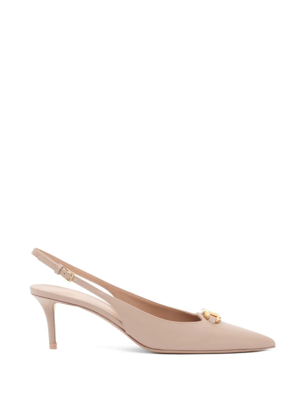 Valentino Garavani VLogo The Bold Edition kalfsleren slingback pumps 60 mm Beige
