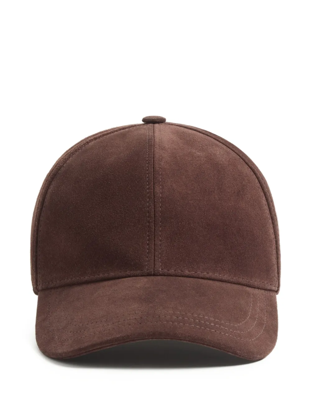 Valentino Garavani VLogo Signature baseball cap in suede - Marrone